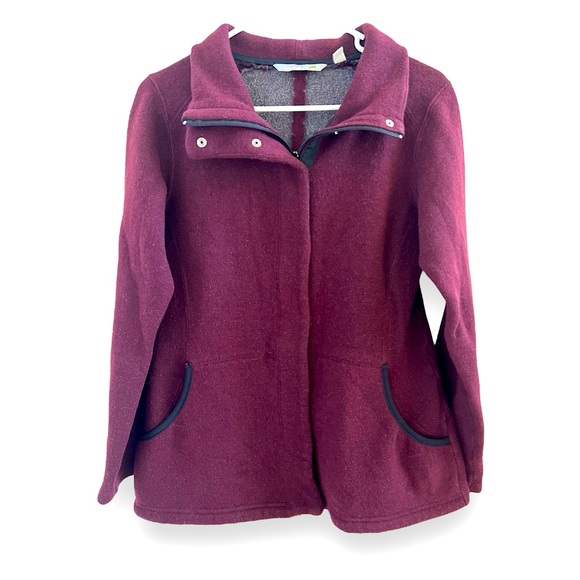 Horny Toad Women’s Zip Up Snap Button Closure Jacket Burgundy Maroon Size Small - Picture 1 of 10